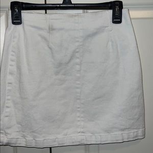 White Denim Skirt